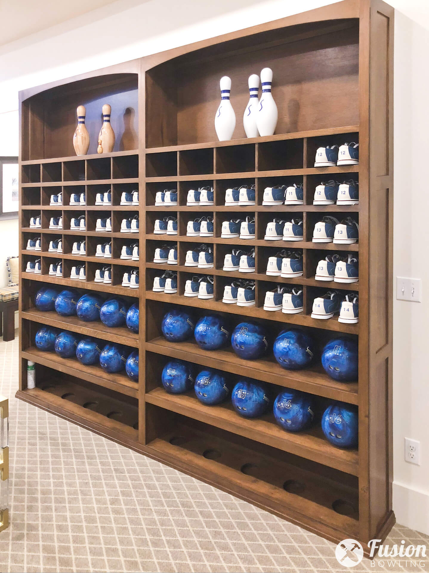 Storage Ideas for Home Bowling Alley Balls & Shoes